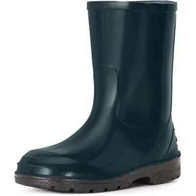 Abbildung von Ladeheid Gummistiefel Kinder Hohe wasserdichte Regenstiefel für Jungen und Mädchen LA 939 (Dunkelgrün, 31 EU)