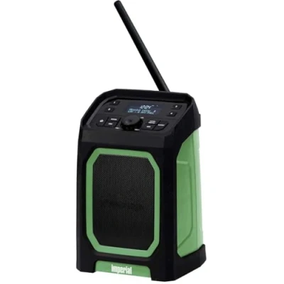 Abbildung von IMPERIAL DABMAN OR 5 Outdoor Radio mit DAB+ und Bluetooth 5.3 (5.000 mAh Akku, 30 Std. Wiedergabe, 8 Watt, wassergeschützt IP65) Schwarz/Grün
