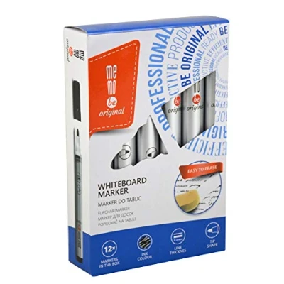 Abbildung von memobe Board Marker 12 Stück Strichbreite 2 3 mm, Rundspitze, L138 x Ø 16 schnelltrocknend, abwischbar