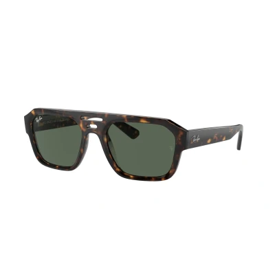 Abbildung von Ray Ban Corrigan Unisex Sonnenbrille, Größe: 54, Havana/dark green