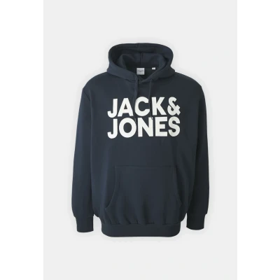 Abbildung von Jack &amp; Jones Jjecorp LOGO PS Kapuzenpullover, Herren, Größe: 4XL, Navy blazer