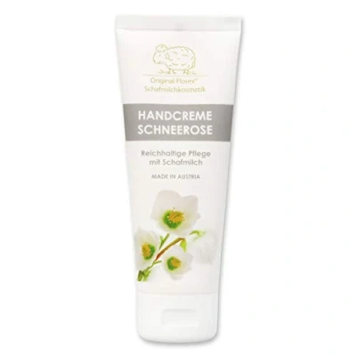 Abbildung von Florex Handcreme Schneerose Reichhaltige intensive Pflege bei trockenen strapazierten Händen mit Schafmilch ohne Palmöl 75 ml