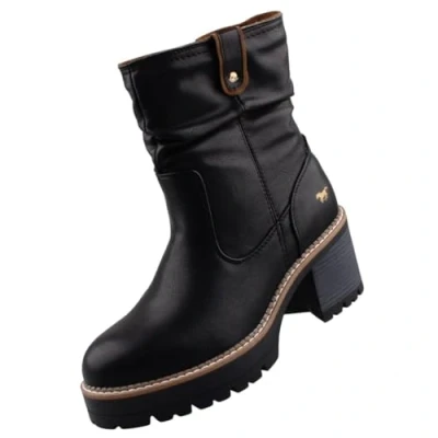 Abbildung von Mustang Plateaustiefelette, Damen, Größe: 41, Schwarz Schuhe