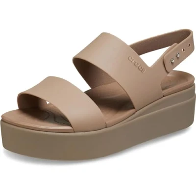Abbildung von Crocs Herren Brooklyn Low Wedge Sandalen, Latte/Mushroom, 33/34 EU