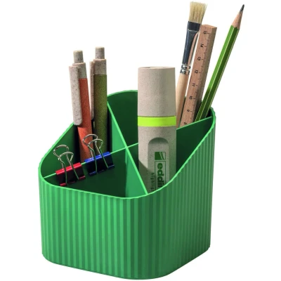 Abbildung von HAN Schreibtischköcher KARMA, mit 4 Fächern, umweltfreundlich aus 80 100 prozent Recyclingmaterial, Stiftehalter, 17248 05, öko grün