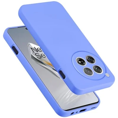Abbildung von Cadorabo Hülle kompatibel mit OnePlus 12 Silikon Handyhülle für Case aus flüssigem Kratzfeste und stoßfeste dünne TPU Schutzhülle Liquid HELL LILA