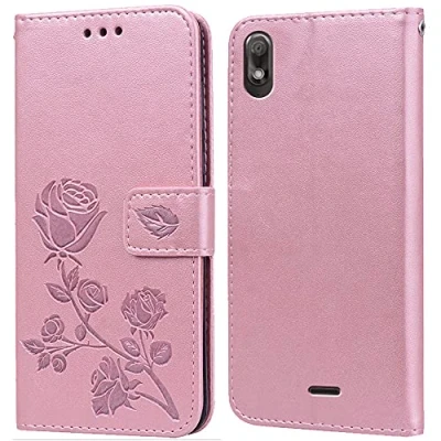 Abbildung von PKQTOP Hülle für Wiko View 2 GO Handyhülle,Klappbar Tasche Case,Standfunktion,Kartenfach,Silikon Bumper,Stoßfeste Schutzhülle Cover