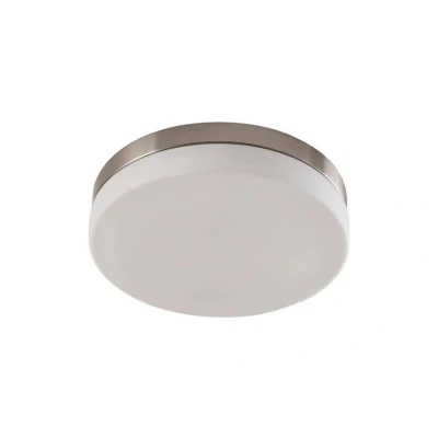 Abbildung von Lindby Deckenleuchten Amilia, dimmbar, Leuchtmittel nicht inklusive, Modern, Glas, Metall, weiß, nickel satiniert, 3 flammig, E27, Bad