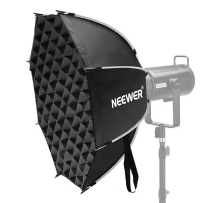 Abbildung von NEEWER 25,6&#039;&#039; Achteckige Octagonal Softbox, Quick Release Parabolic Soft Box mit Bowens Mount Gitter Tasche, kompatibel Aputure 120d, Godox SL60w Q4 AS600B CB300B Q300, NS65P