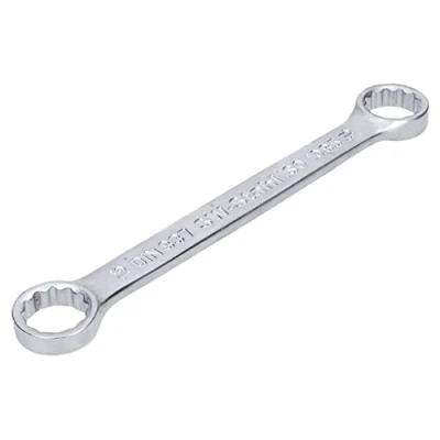 Abbildung von SW Stahl 01308L Doppelringschlüssel 14 x 15 mm flach I gerade Ausführung 12 kant Ringschraubenschlüssel Doppel Schraubenschlüssel Ringschlüssel