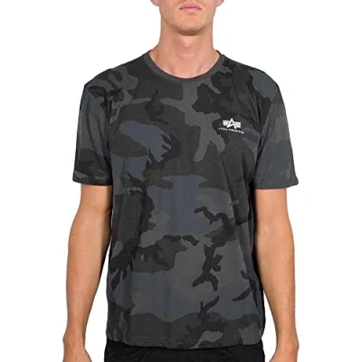 Abbildung von Alpha Industries Small LOGO Tshirt print, Herren, Größe: Small, Black