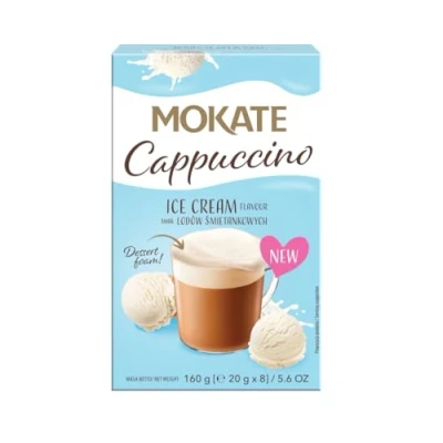 Abbildung von MOKATE® Cappuccino Chocolate 160g Geschmack: Sahne Instantkaffee Kaffeegetränk Samtig und Aromatisch Cremiger Getränk Kaffee Getränkepulver aus löslichem Bohnenkaffee