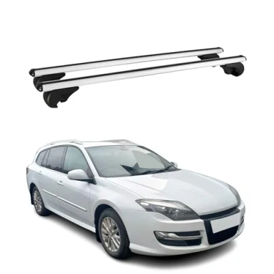 Abbildung von OMAC Dachträger kompatibel mit Renault Laguna Grandtour 2007 2015 Gepäckträger Aluminium Grau 2X