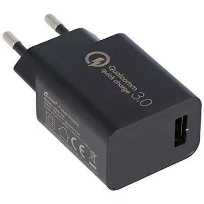 Abbildung von AccuCell Ultra schnelles Laden, USB Netzteil QC3.0 5V 3A, 9V 2A und 12V 1,5A DBS15Q Quick Charge 18W