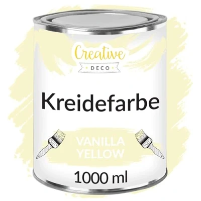 Abbildung von Creative Deco Kreidefarbe für Möbel Möbelfarbe Landhaus Vintage Matt Abwaschbar, auf Wasserbasis, Wisch Effekt Gradient möglich