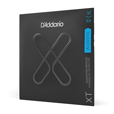Abbildung von D&#039;Addario Gitarrensaiten westerngitarre Akustikgitarre Coated Acoustic Guitar Strings XTAPB1253 XT Gitarrensaiten, &amp; aus Phosphorbronze, Light, 12 53