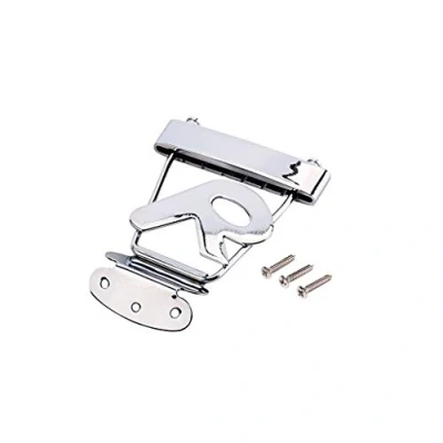 Abbildung von Alnicov Gitarren Saitenhalter aus Metall, R Form, 6 Saiten, halbhohl, Archtop, Jazz, Bass, Ersatzteil, Chrom