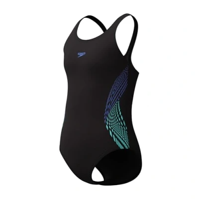 Abbildung von Speedo Girls Placmement Muscle BACK Badeanzug für Kinder, Größe: 152, Turquoise