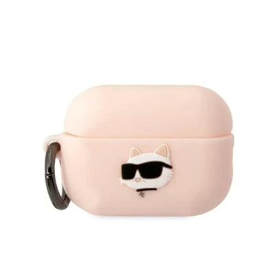 Abbildung von Karl Lagerfeld Silicone NFT Choupette Head 3D hülle AirPods Pro 2, Rosa