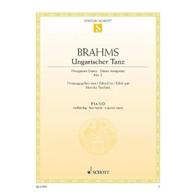 Abbildung von Ungarischer Tanz Nr. 5: Klavier 4 händig.: piano (4 hands). (Edition Schott Einzelausgabe)
