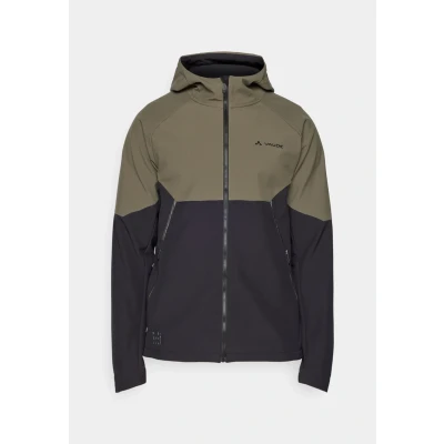 Abbildung von VAUDE Softshell Fahrradjacke Herren Qimsa Wasserdichte &amp; atmungsaktive Softshelljacke Herren, reflektierende Details, ideal fürs Radfahren im Herbst Winter in khaki, Größe: S