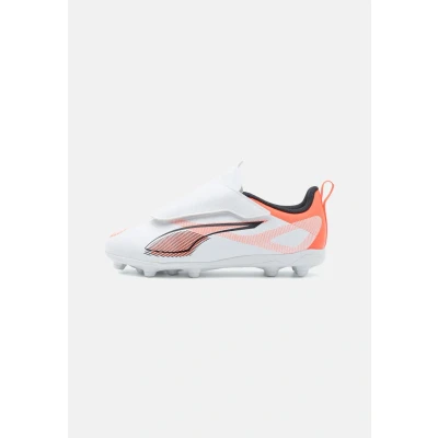 Abbildung von Puma Ultra 5 PLAY FG/AG JR Unisex Fußballschuh Nocken für Kinder, Größe: 36, White/black/glowing red Schuhe