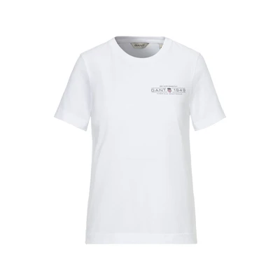 Abbildung von GANT Shield Tshirt print, Damen, Größe: Medium, White