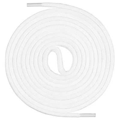 Abbildung von Mount Swiss runde Premium Schnürsenkel aus 100% Baumwolle sehr reißfest Farbe Weiß Länge 50cm