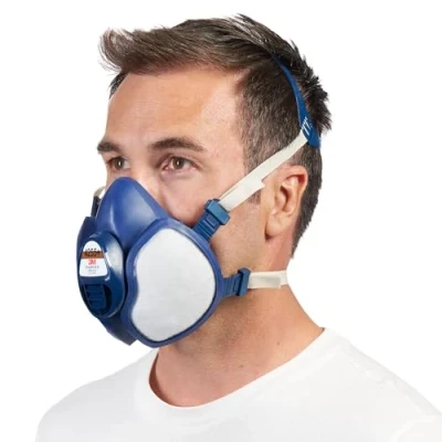 Abbildung von 3M Atemschutzmaske mit integrierten Filtern 4255+, A2P3 Organische Dämpfe für Farbspritz Lackierarbeiten (neu), Single