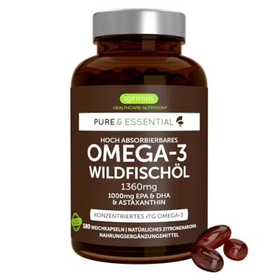 Abbildung von Igennus Ultra pures Omega 3 Fischöl Konzentrat mit Astaxanthin