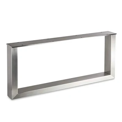 Abbildung von SOTECH Tischgestell TAB Edelstahl gebürstet Profil 80 x 40 mm Höhe: 400 Tiefe 800 Tischkufen Industriedesign Tischuntergestell Tischkufe Kufengestell