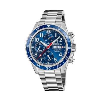 Abbildung von Festina Automatico Swiss MADE Chronograph, Herren, Größe: One Size, Blue