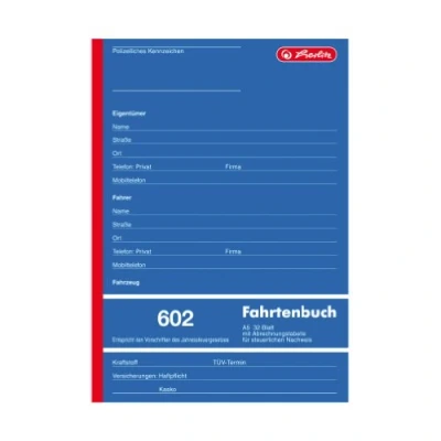 Abbildung von Herlitz 840637 Fahrtenbuch A5 602 32 Blatt
