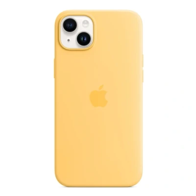 Abbildung von Apple Magsafe Silikon Back Cover Gelb iPhone 14 Plus