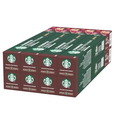 Abbildung von STARBUCKS Italian Style Roast by Nespresso, Dunkle Röstung, Kaffeekapseln 8 x 10 (80 Kapseln)