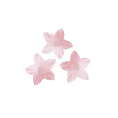 Abbildung von Dekora 400 Mini Essbare Blumen für Torte aus Esspapier Oblaten Torten Tortendeko Essbar Rosa 2 cm Durchmesser