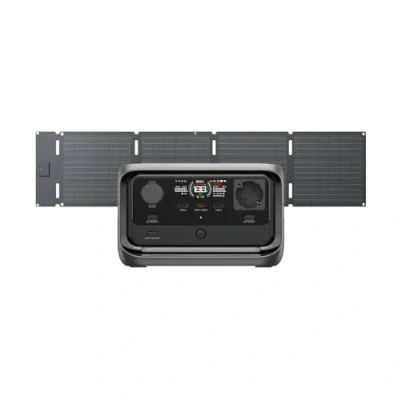 Abbildung von ECOFLOW RIVER 3 Plus Tragbare Powerstation mit 60 W Solarpanel, 286 Wh LFP Batterie, bis zu 1 200 Leistung, 16 Stunden+ Laufzeit für 100 Geräte, Solargenerator Outdoor, Camping, RV, Reise