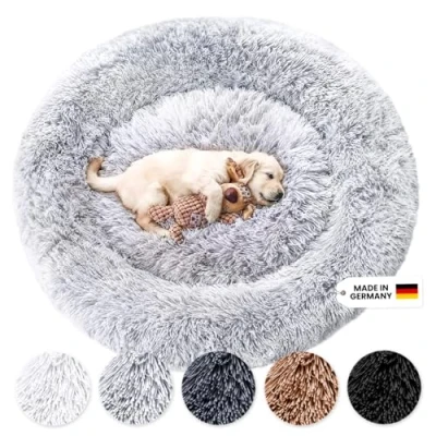 Abbildung von Wahre Tierliebe Tierbett Flauschiges Hundebett Fluffy Plus, Deutschlands Original, 100% Polyester, Made in Germany, Verschiedene Größen und Farben, waschbarer Bezug