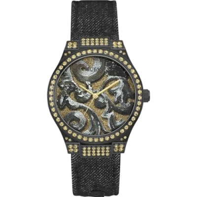 Abbildung von Guess Unisex Erwachsene Datum klassisch Quarz Uhr mit Leder Armband W0844L1
