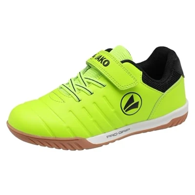 Abbildung von JAKO Finesto Unisex Trainingsschuh für Kinder, Größe: 31, Neon yellow/jet black Schuhe