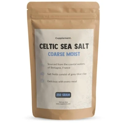 Abbildung von Cupplement Keltisches Meersalz 250G Grobes Salz Für die Salzmühle Nicht Bio, Fleur de Sel, Himalaya, Himalayasalz, Bio oder Feinmineralien Herbamare Celtic Sea Salt