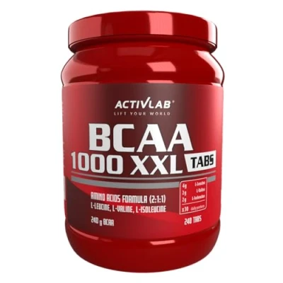 Abbildung von Activlab BCAA 1000 XXL Tabs, 240 Tabletten, Aminosäuren, L Leucin, Isoleucin, Valin, Muskelprotein, Fitness, Muskelregeneration, Sportnahrung