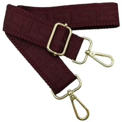 Abbildung von Verstellbarer Schultergurt für Taschen Dunkleburgunderrot, Taschengurte zum Wechseln, Taschengurt Breit mit Karabiner Gold, 80 130 cm Tragegurt Tasche Damen Schulterriemen, Handtasche, 3.8cm, 1325
