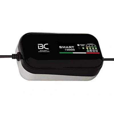 Abbildung von BC SMART 10000 12V 1A/10A Batterieladegerät mit automatischer Temperaturkompensation 4 Ladeprogramme für Autobatterien, Motorradbatterien, Start Stopp Batterien und Stromversorgung