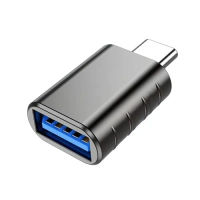 Abbildung von EasyULT USB C auf 3.0 Adapter, Male Female OTG Thunderbolt 4/3 Kompatibel mit iPhone 15 14 13 Pro Max, MacBook Pro, Pad, Galaxy S24 S23 (Grau)