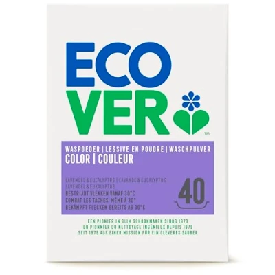 Abbildung von Ecover Color Waschpulver Konzentrat Lavendel (3 kg / 40 Waschladungen), Colorwaschmittel mit pflanzenbasierten Inhaltsstoffen, Waschmittel Pulver für natürlich reine Buntwäsche, 3