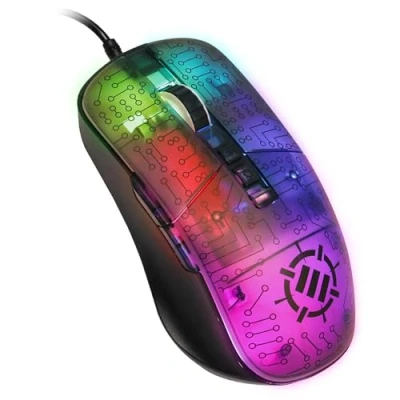 Abbildung von ENHANCE Voltaic 2 Gaming Maus PC mit 7 Programmierbaren Tasten, 7000 DPI, Ergonomische Klarem Schaltkreisdesign Software im Lieferumfang Enthalten
