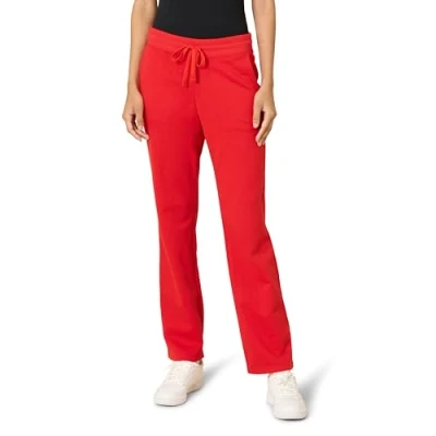 Abbildung von Amazon Essentials Damen Jogginghose aus Fleece mit geradem Bein (in großen Größen erhältlich), Rot, S
