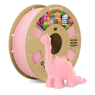 Abbildung von OVERTURE Easy PLA Filament 1,75 mm, 1 kg Spule (2,2 lbs), Maßgenauigkeit +/ 0,03 für 3D Drucker (Easy Pink)