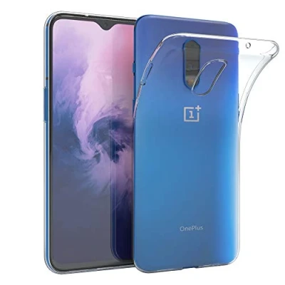 Abbildung von EAZY CASE Hülle kompatibel mit OnePlus 7 Schutzhülle Silikon, Ultra dünn, Slimcover, Handyhülle, Silikonhülle, Backcover, Durchsichtig, Klar Transparent
